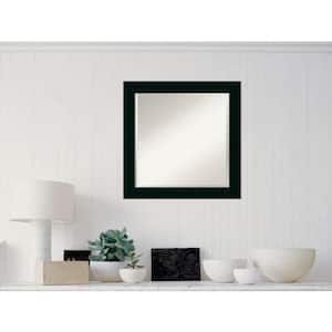 Medium Square Matte Black Contemporary Mirror (24.13 in. H x 24.13 in. W)