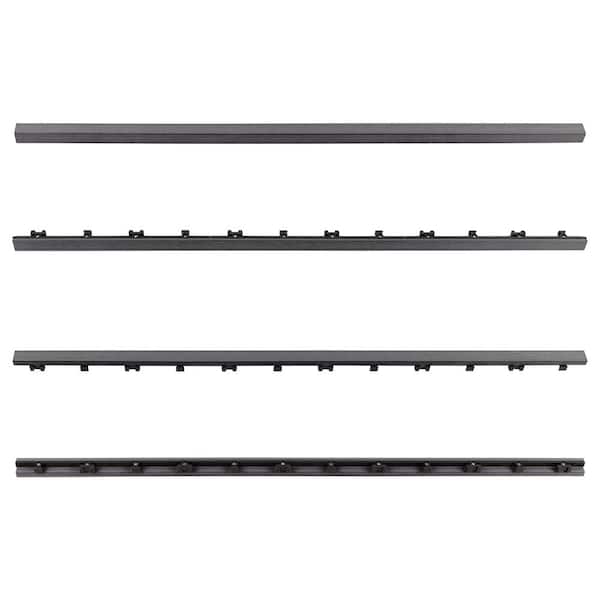 1/12 ft. x 3 ft. Quick Deck Composite Deck Tile Straight Trim in Westminster Gray (2-Pieces/Box)