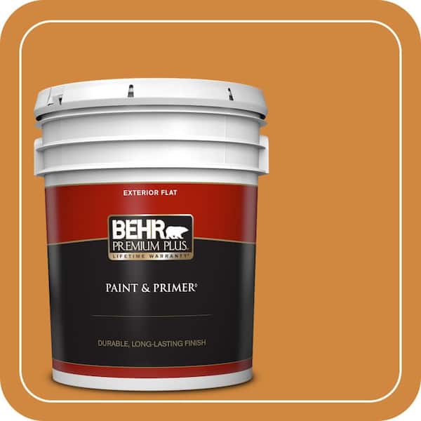 BEHR PREMIUM PLUS 5 gal. #290D-6 Acorn Flat Exterior Paint & Primer