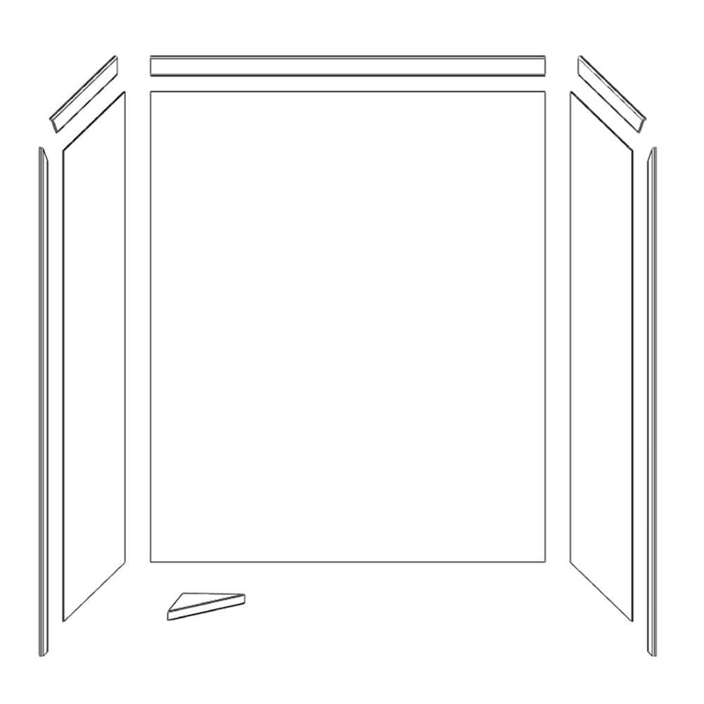 Calypso Marble Finish 80" Shower Wall Surround Kit
