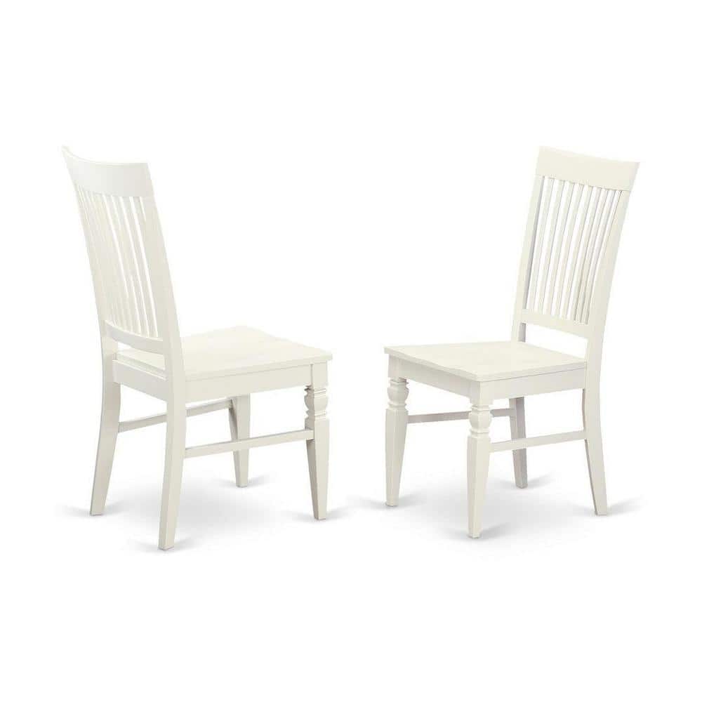 Linen White Solid Wood Round Dining Table Set with High Back Chairs