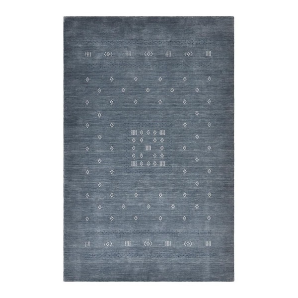 Simi Bohemian Gabbeh Slate 9 ft. x 12 ft. Hand Loomed Area Rug