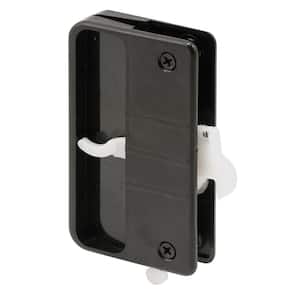 Black Plastic Screen Door Latch and Pull with Security Lock, Anjac