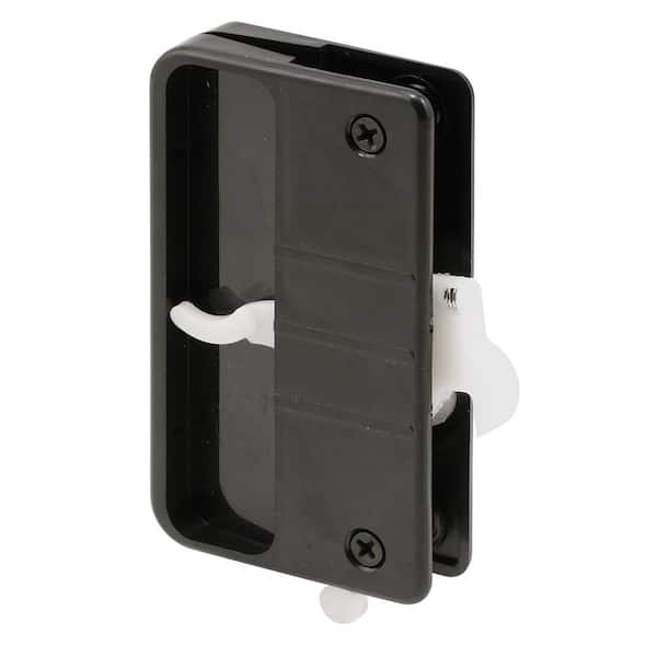 Prime-Line Black Plastic Screen Door Latch and Pull with Security Lock, Anjac