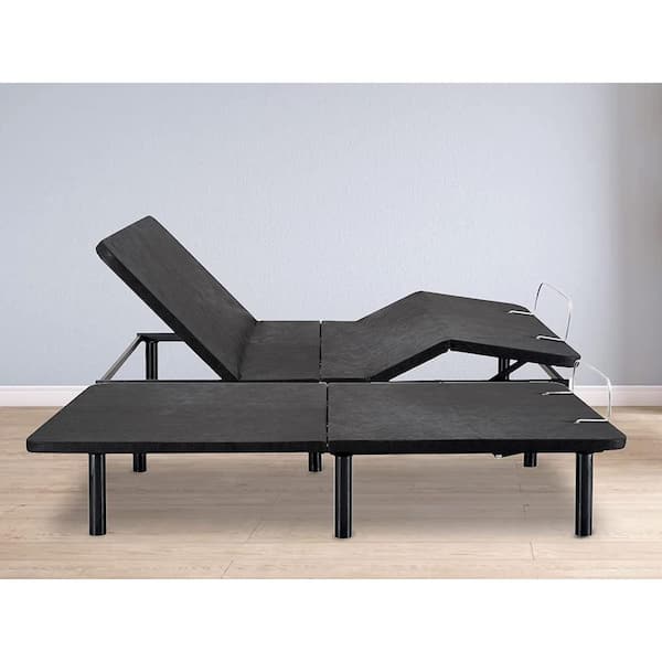 HOMESTOCK Black King - Split Adjustable Bed Frame