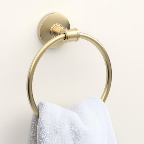 Parsons Towel Ring Brushed Gold
