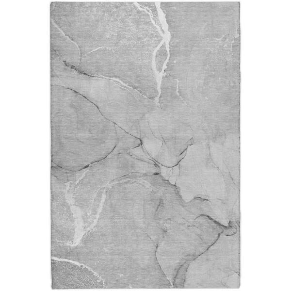 Dream Shag Premium Machine Washable Abstract ADS510 Gray 10 ft. x 14 ft. Area Rug