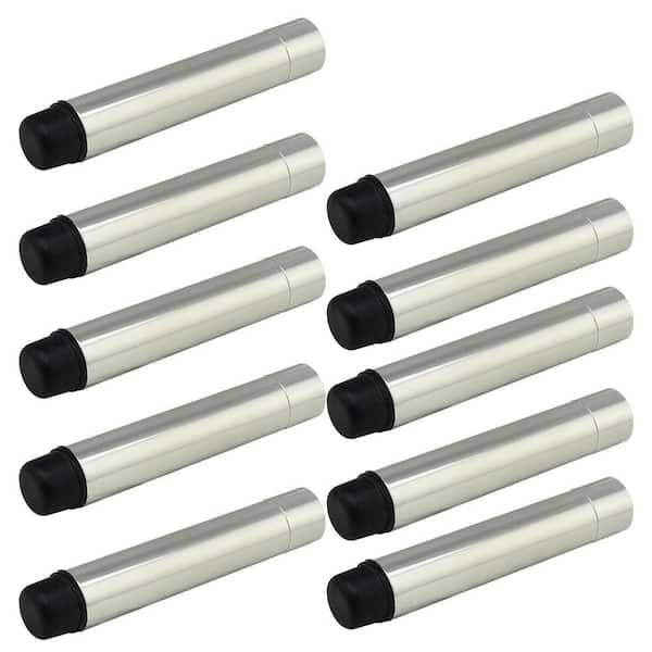 DSIX 3-1/2 in. L, 5/8 in. Dia Polished Stainless Steel Round Wall Mount Door Stop (10-Pack)