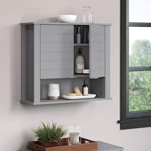 Madison 22.88 in. W 2-Door Wall Cabinet in Gray