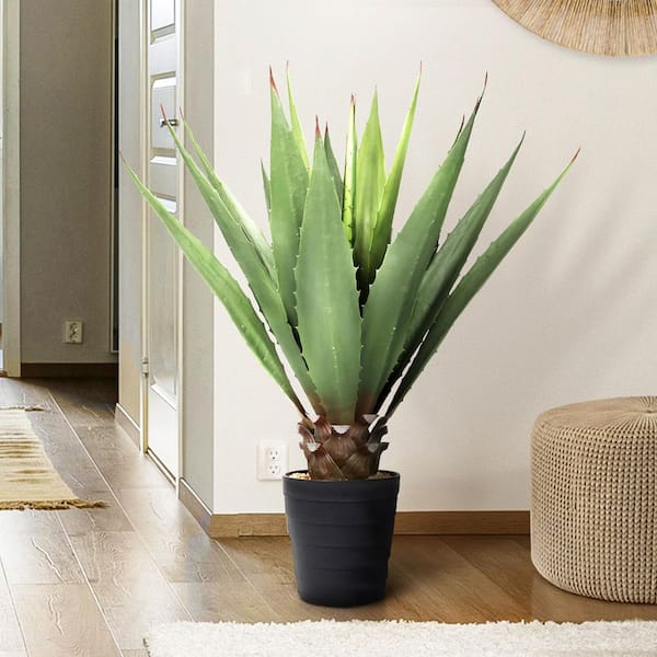 38 in. Artificial Agave Succulent Plant in Tiered Pot