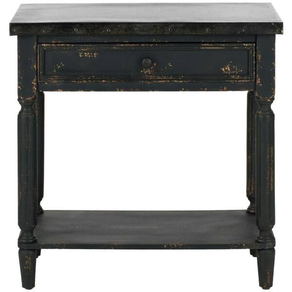 Safavieh John Antique Black Side Table