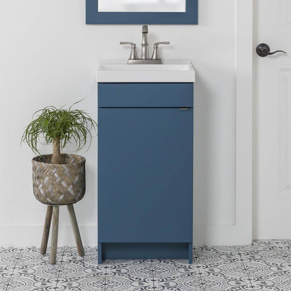 Domani Wellington 17 in. W x 13 in. D x 34 in. H Single Sink Bath