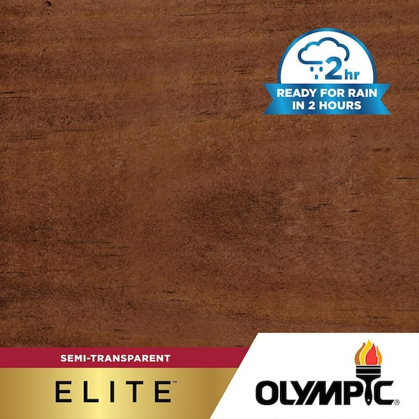 Elite 1 gal. ST-2011 Dark Mahogany Semi-Transparent Exterior Stain and Sealer in One Low VOC