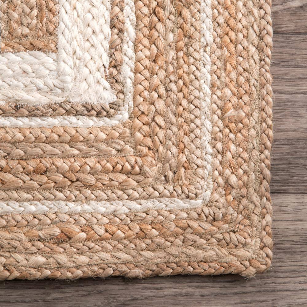 Coastal Cottage Braided Jute Round Rug, 6', Off-White