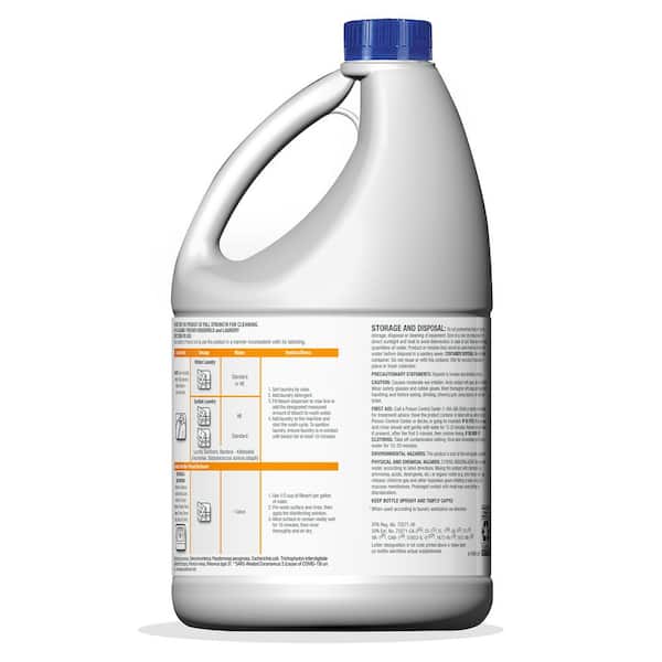 Low Splash Liquid Laundry Bleach, 81 fl. oz.
