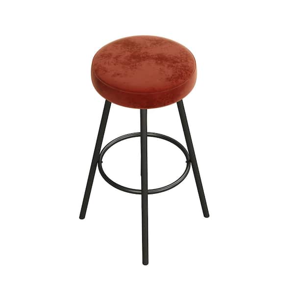 Walker Edison Furniture Company 29 Rust Backless Glam Metal - Main Image