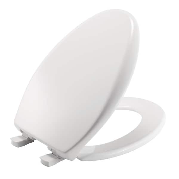 Church Affinity Elongated Closed Front Toilet Seat in White