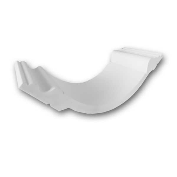 ORAC DECOR 7-1/4 in. D x 7-1/4 in. W x 4 in. L Primed White Plain Polyurethane Crown Moulding Sample
