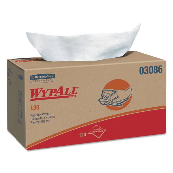 HYDROKNIT Wypall 41044 X80 Cloths 12 1/2 x 16 4/5 Brag Box White Box of 160 