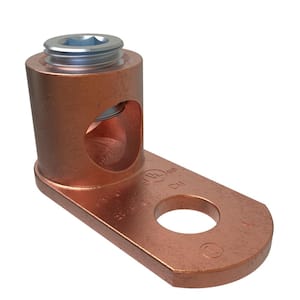 Copper Post Connector, Conductor Range 1/0-8, 5/16 in. Bolt Size (3-Pack)