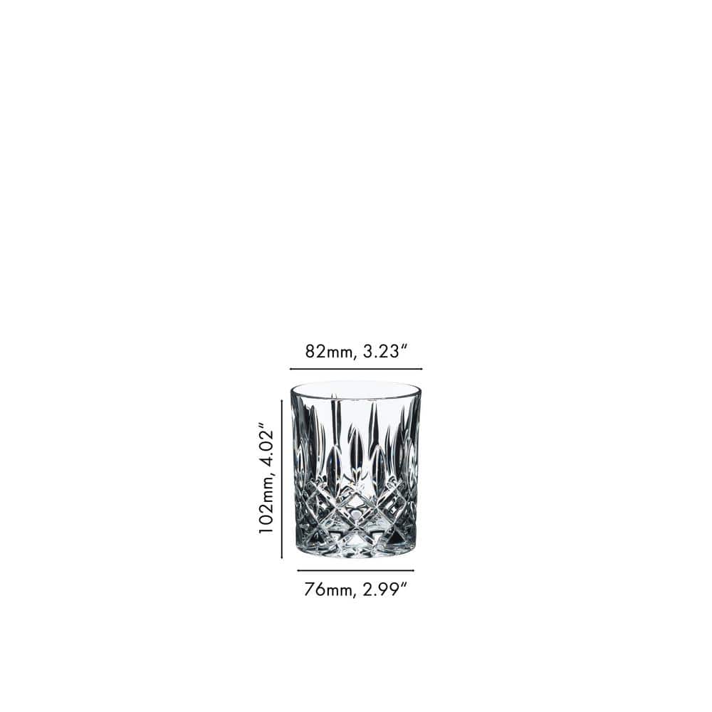 Spey Clear Etched Glass Double Old Fashioned Set of 4