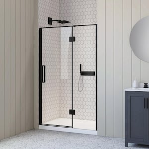 Tani 1.5 in. L x 48 in. W x 74 in. H Shower Door Glass Panel in Black