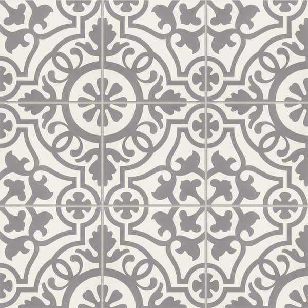 Bedrosians Remy Square 8 in. x 8 in. Damsel Cement Tile (5.33 sq. ft ...