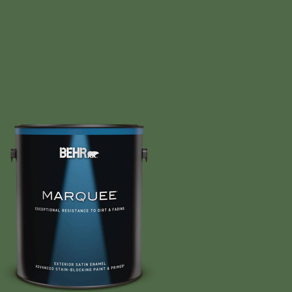 BEHR MARQUEE 1 gal. M4007 Garden Cucumber Satin Enamel Exterior Paint