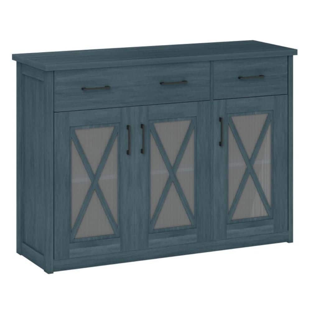 Brown MDF Buffet with Glass Doors, Adjustable Shelves price history on PriceWatchPro