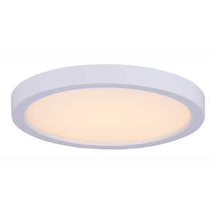 5.5 in. 1-Light White Integrated LED Flush Mount