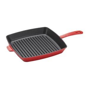 Cast Iron 12 in. Square Grill Pan - Cherry