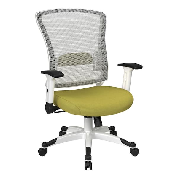 Office Star Products SPACE Seating Mesh Adjustable Height Cushioned Swivel Tilt Ergonomic Managers Chair in Jade with Adjustable Arms