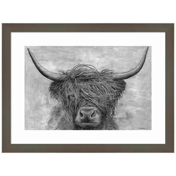 Amanti Art "Norwegian Bison" by Marie Elaine Cusson 1-Piece Framed Giclee Nature Art Print 13 in. x 17 in.