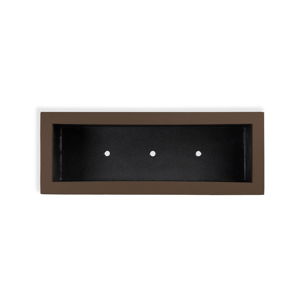Extra Large Brown Poly-Stone Rectangle Trough Planter