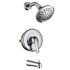 Single-Handle Tub and Shower Faucet in Chrome, (Valve Included)