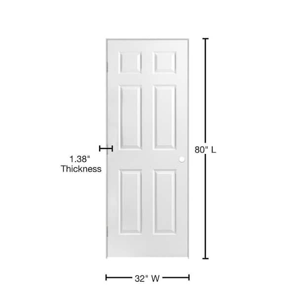 Masonite Traditional 32-in x 80-in Natural 6-panel Solid Core Unfinished  Oak Wood Right Hand Single Prehung Interior Door in the Prehung Interior  Doors department at