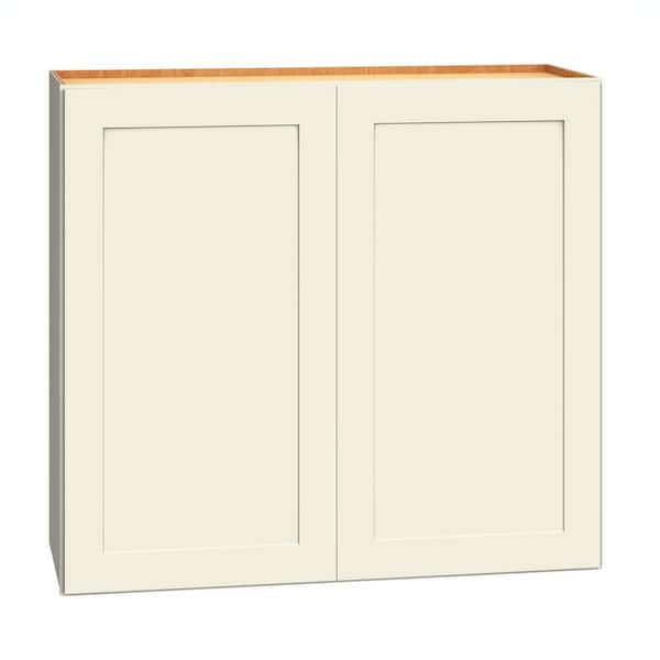 QuickShip Cottage 33 in. W x 12 in. D x 30 in. H Assembled Plywood Shaker Wall Kitchen Cabinet in Starlight