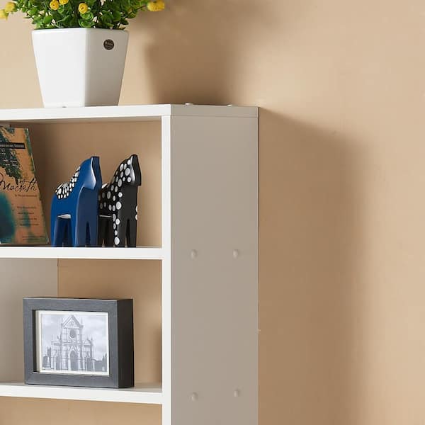 DANYA B 37 in. x 32 in. White Laminated Rectangular Floating Wall