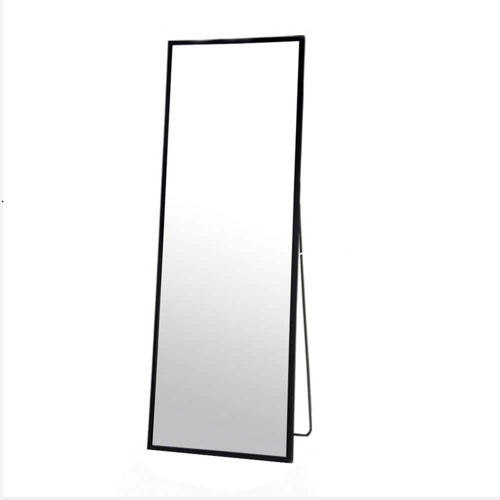 19.7 in. x 59 in. Modern And Stylish Wide Rectangle Black Aluminum Framed F