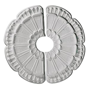18-1/2 in. x 3-5/8 in. x 7/8 in. Flower Urethane Ceiling Medallion, 2-Piece (Fits Canopies up to 3-5/8 in.)