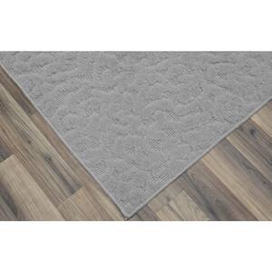 Ivy Silver 4 ft. x 6 ft. Casual Tufted Solid Color Floral Polypropylene Area Rug