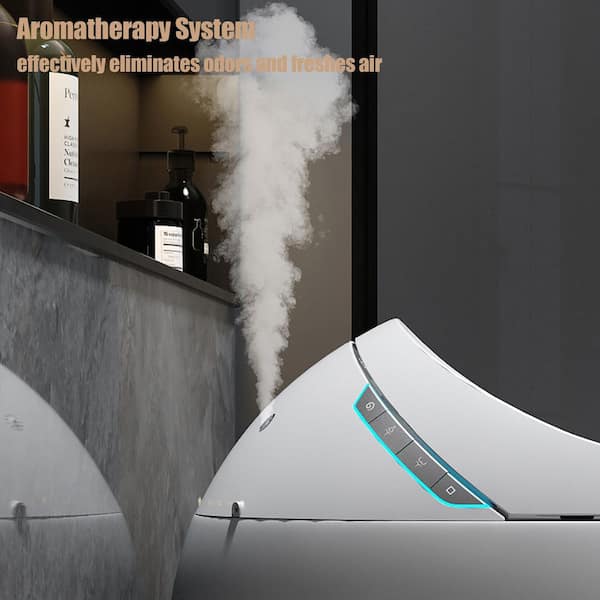 Spherical Smart Toilet Auto Open Lid with Adjustable Heated Seat and Dry Independent Dual Waterway Cleaning Design