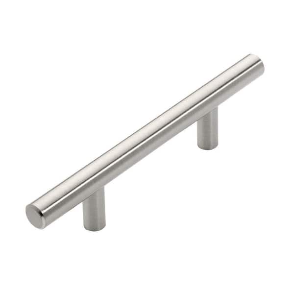 Center Satin Nickel Bar Cabinet Pull, Home Depot Knobs And Pulls For Cabinets