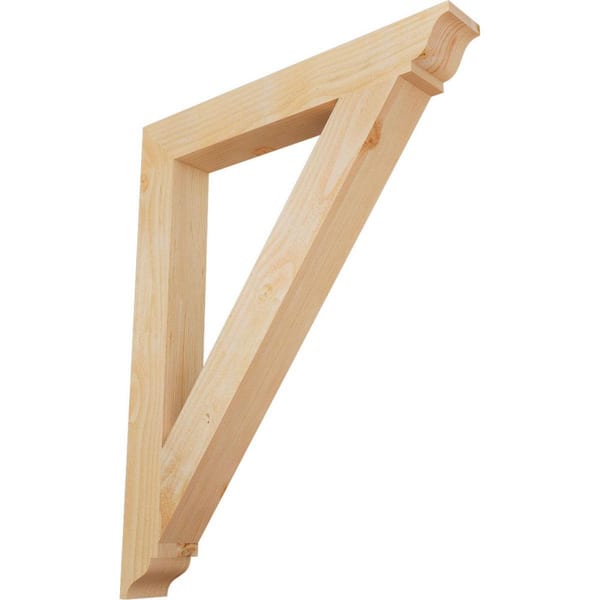 Ekena Millwork 4 in. x 38 in. x 30 in. Douglas Fir Traditional Rough Sawn Bracket