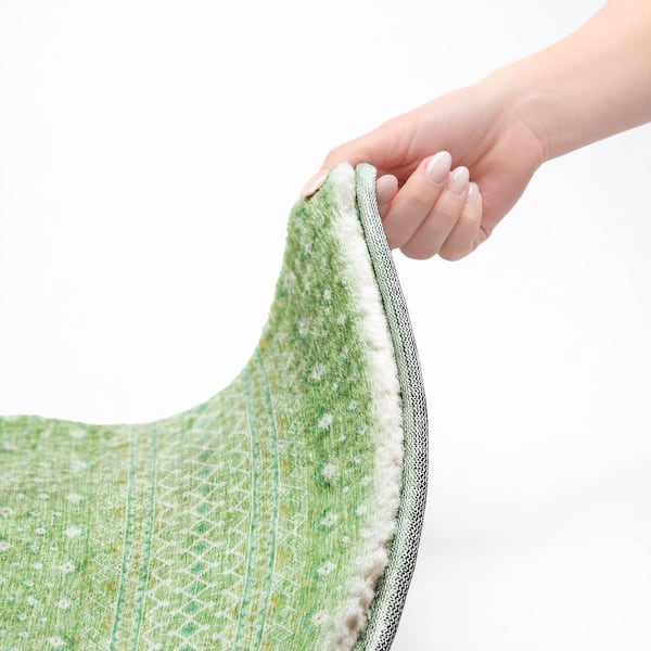 Dream Shag Premium Machine Washable Abstract ADS709 Aloe 10 ft. x 14 ft. Area Rug
