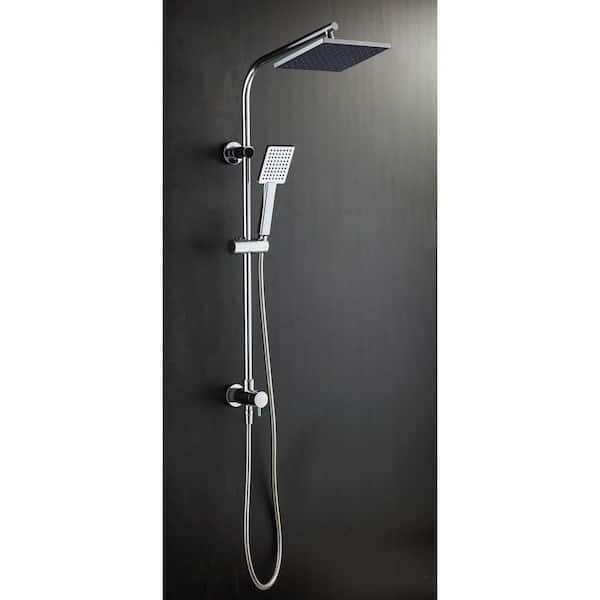 Glacier Bay 3-Spray Patterns with 1.8 GPM 5.4 in Wall Mount Fixed Shower  Head with Adjustable Shower Arm in Chrome 3075-512-WS1 - The Home Depot