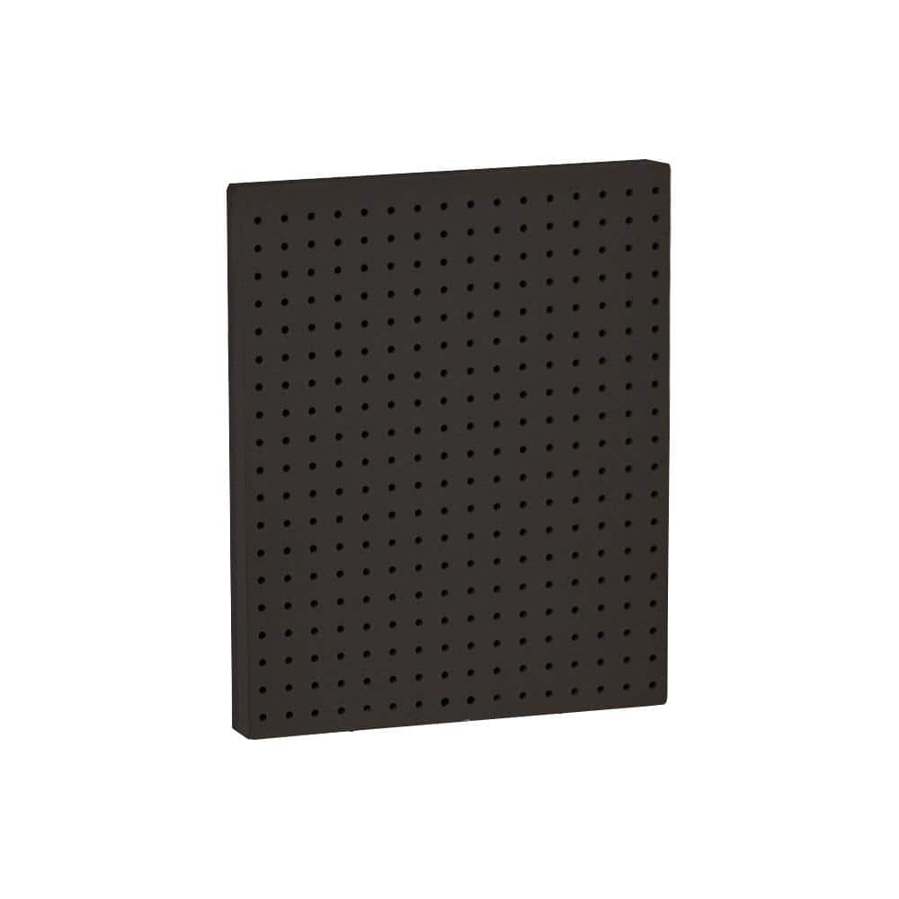Black Painted Plastic Wall Mount Pegboard Panels, 16" x 20", 2-Pack