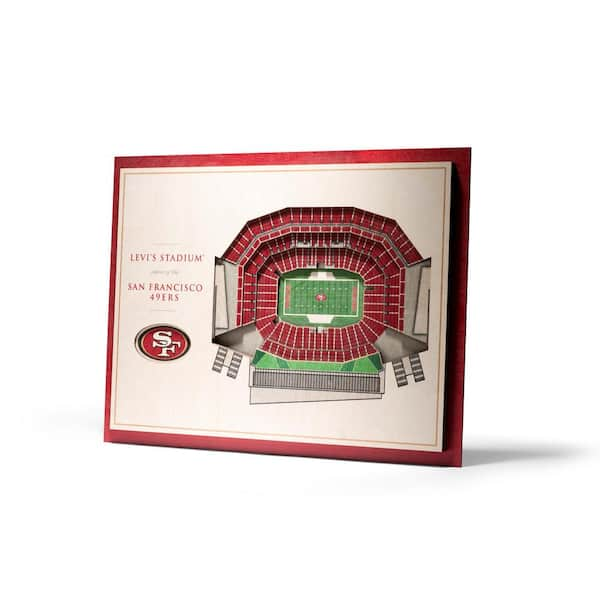 San Francisco 49ers 13'' Rotating Bamboo Server