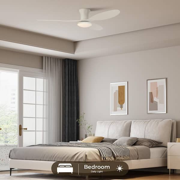 TOZING 52 in. Smart Industrial Indoor LED White Flush Mount