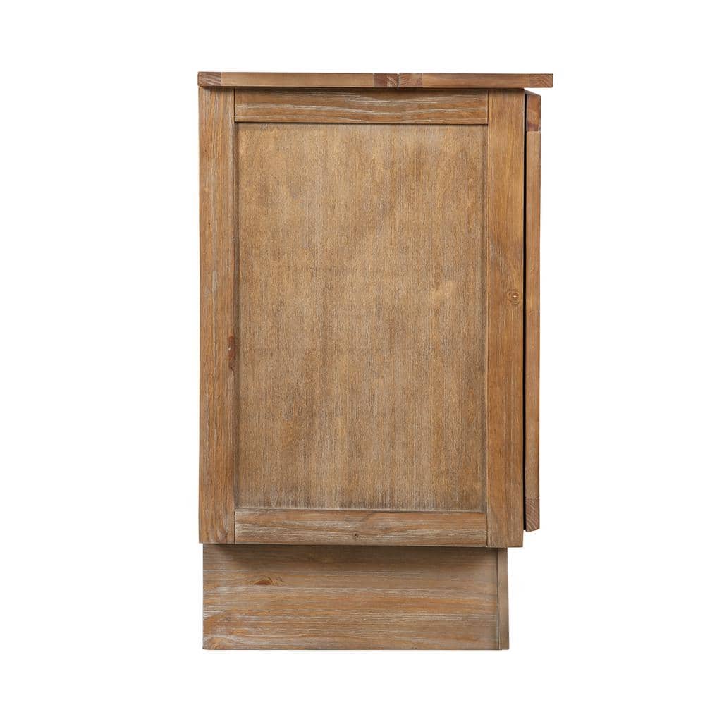 Queen Size Ash Wood Murphy Cabinet Bed with Drawer